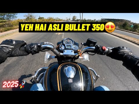 New 2025 Bullet 350 Ride 🔥| Royal Enfield Bullet 350 Black |