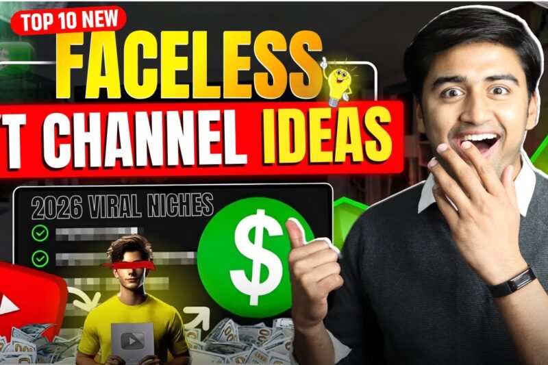 Top 10 New FACELESS YouTube Channel Ideas (2026)🔥 | छप्परफाड़ Views & Earning 📈🤑